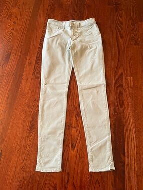 J Brand Light Cream Skinny Jeans